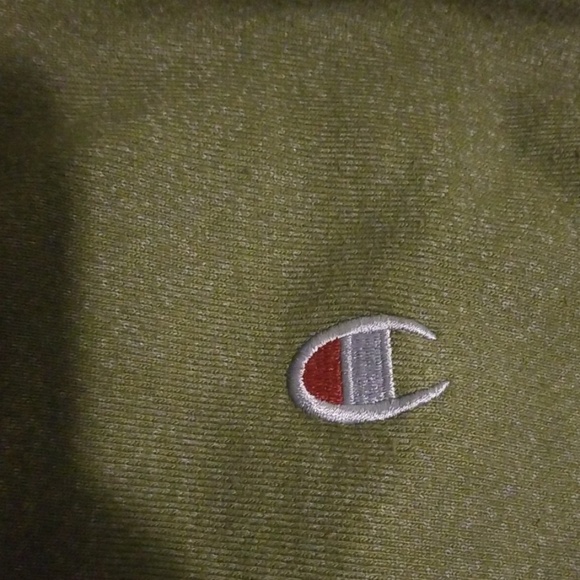 Champion Reverse Weave Army Green Hoodie - Picture 2 of 3